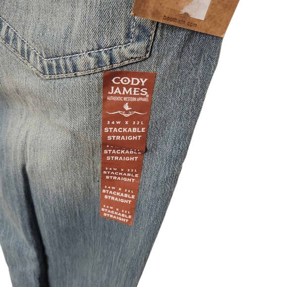 NWT Cody James Men's Stackable Straight EXTRA LONG Jeans - Picture 7 of 10